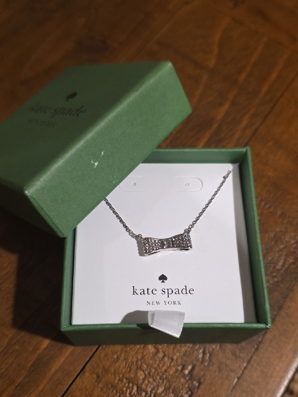 kate spade Bow Pendant Necklace with Crystals